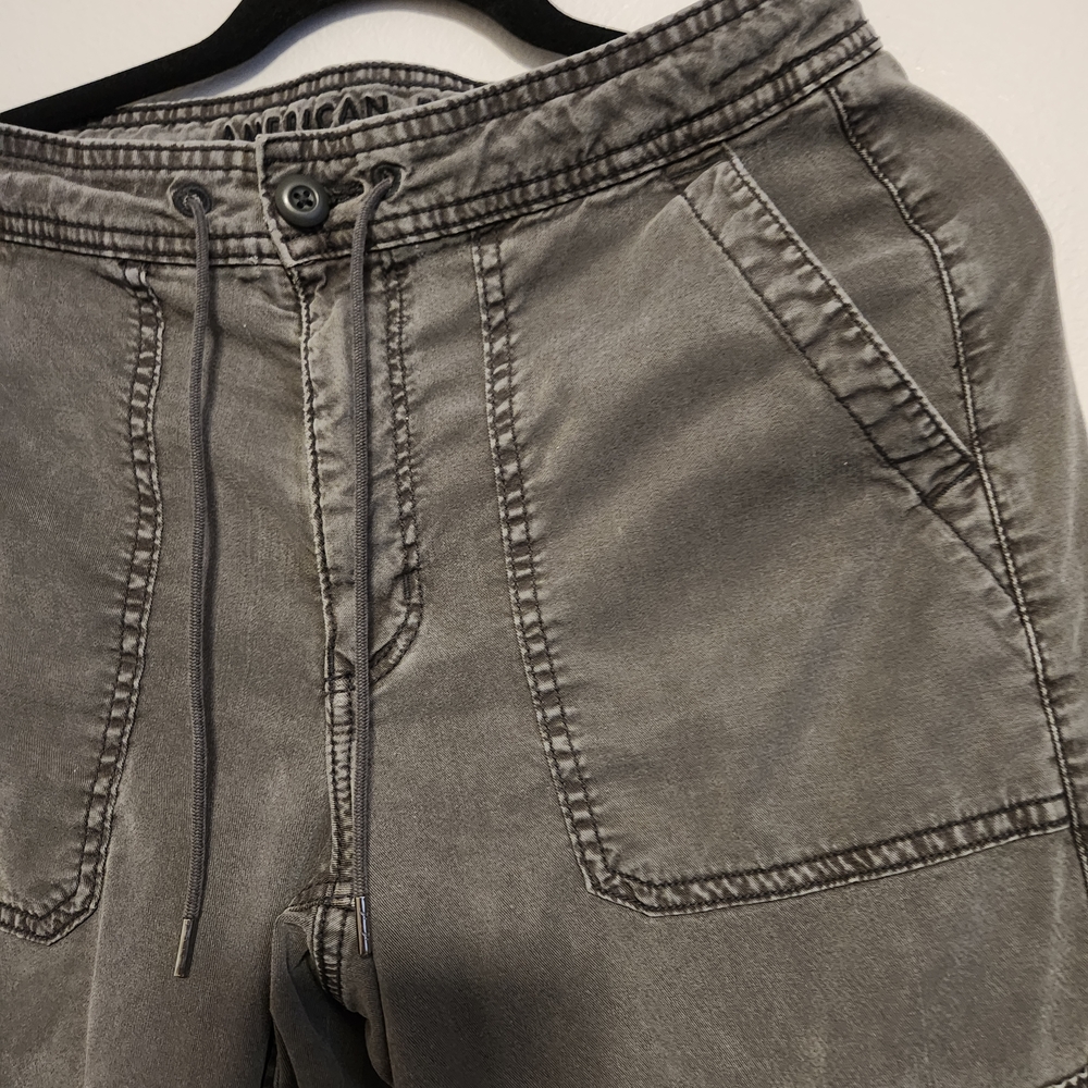 American Eagle Gray Wide Leg Cargo Pants Size 4 Women's Lyocell - Picture 9 of 11